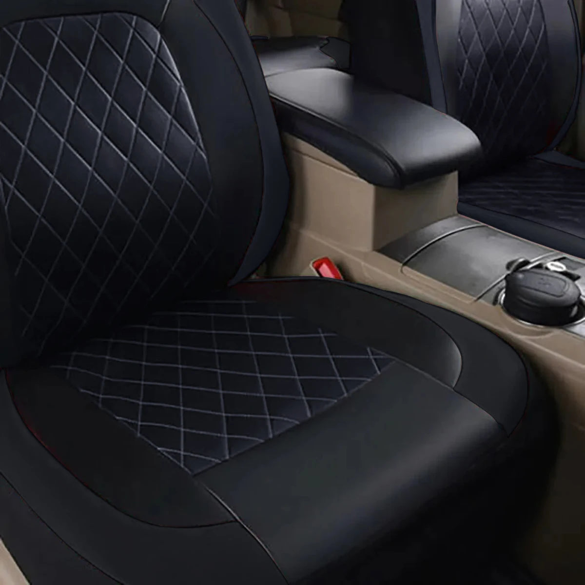 All Season Quited PU Leather Car Seat Cover