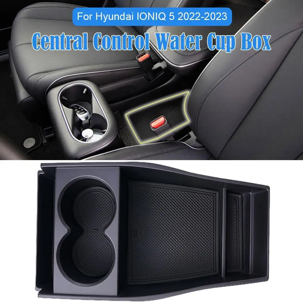 For Hyundai IONIQ 5 2022 2023 Armrest Storage Box Cup Holder