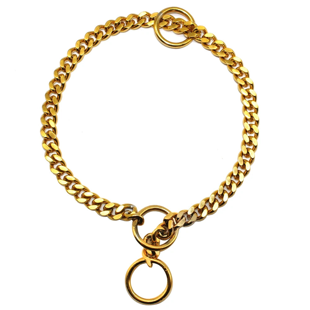 Dog Chain Collar Stainless Steel Dogs Slip Collars