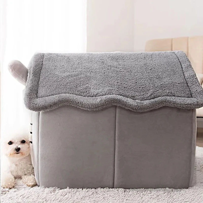 Indoor Warm Dog House Soft Pet Bed