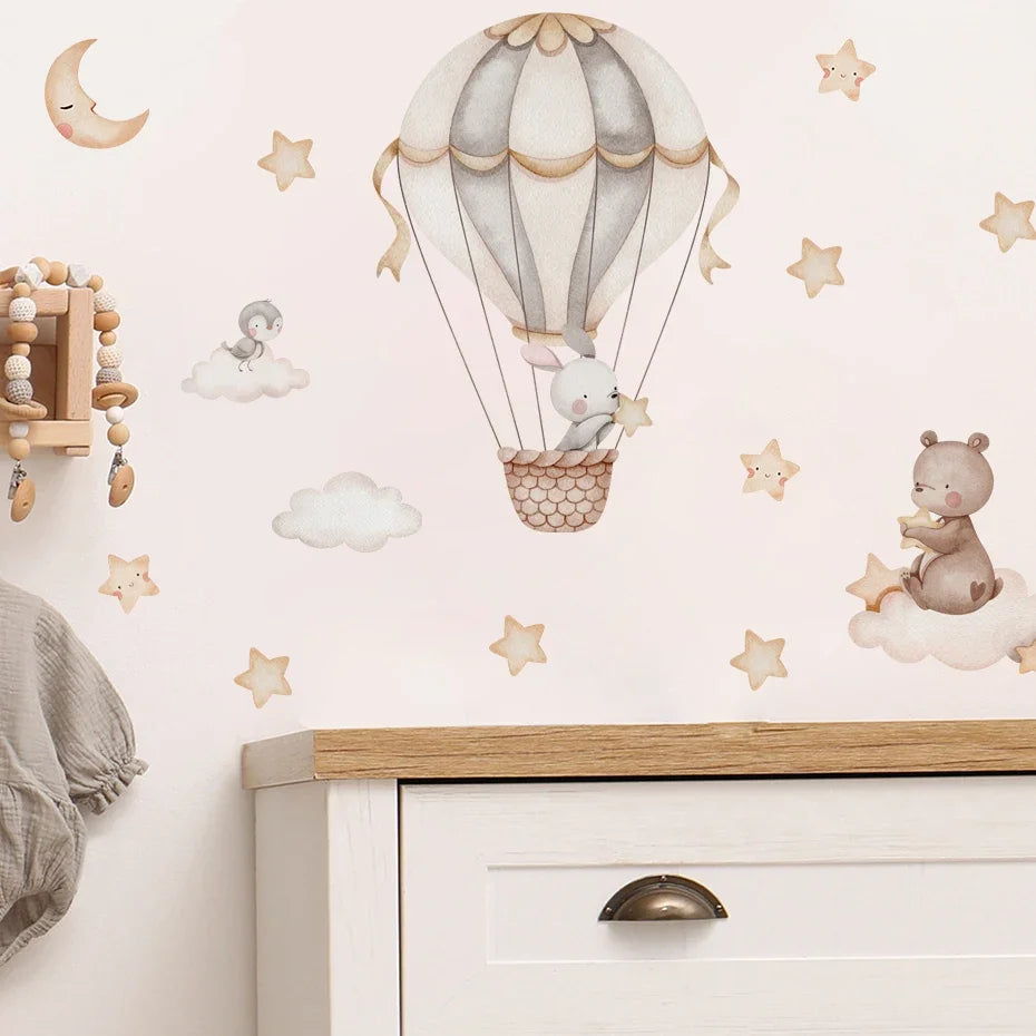 Cartoon Hot Air Balloon Animals