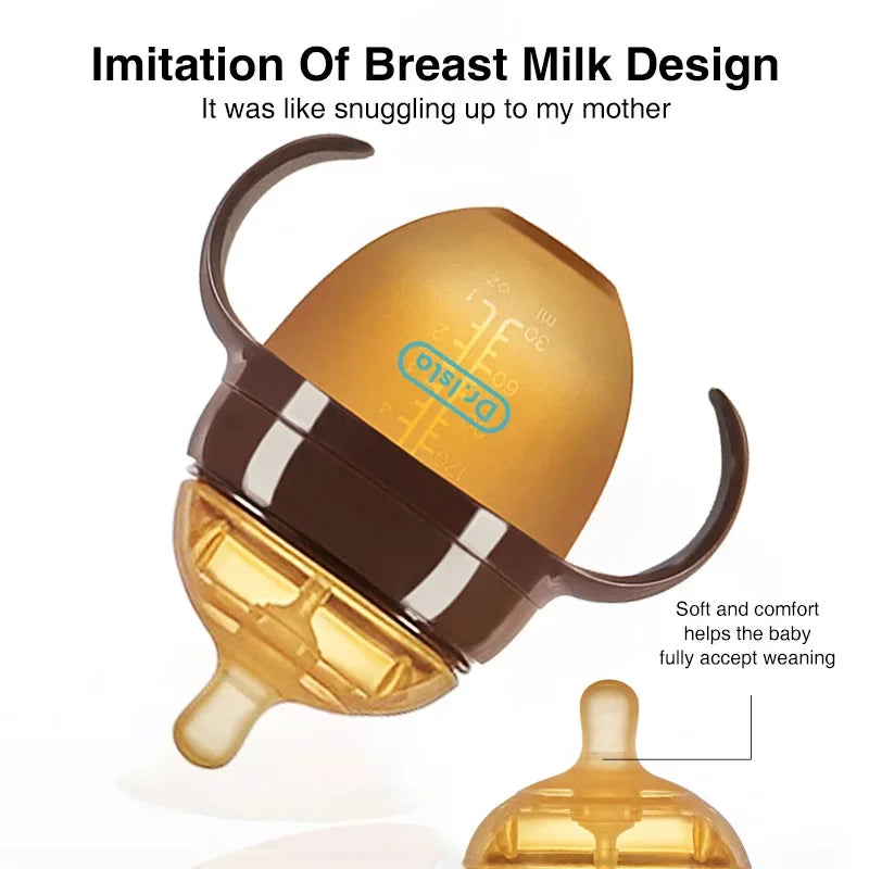 150ML/250ML Portable Baby Bottle Slicone Feeding Bottle