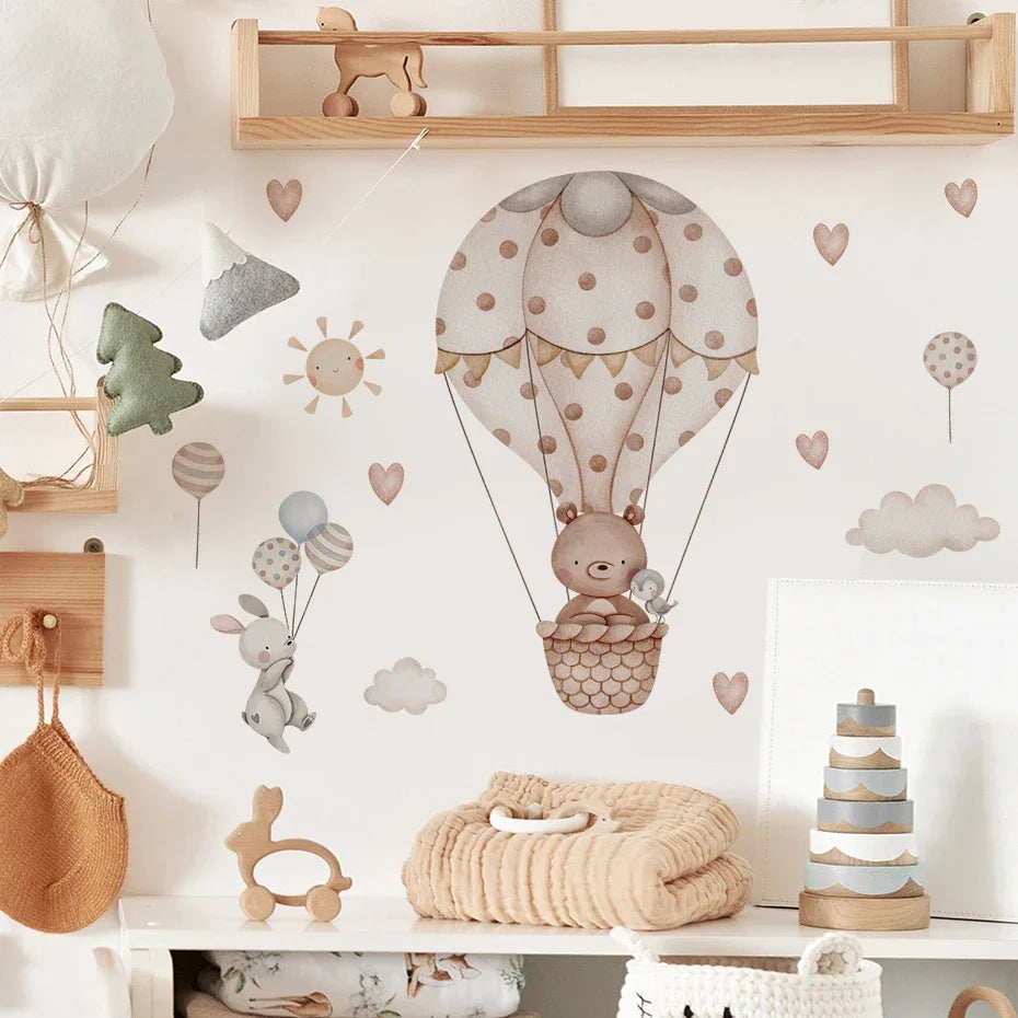 Cartoon Hot Air Balloon Animals