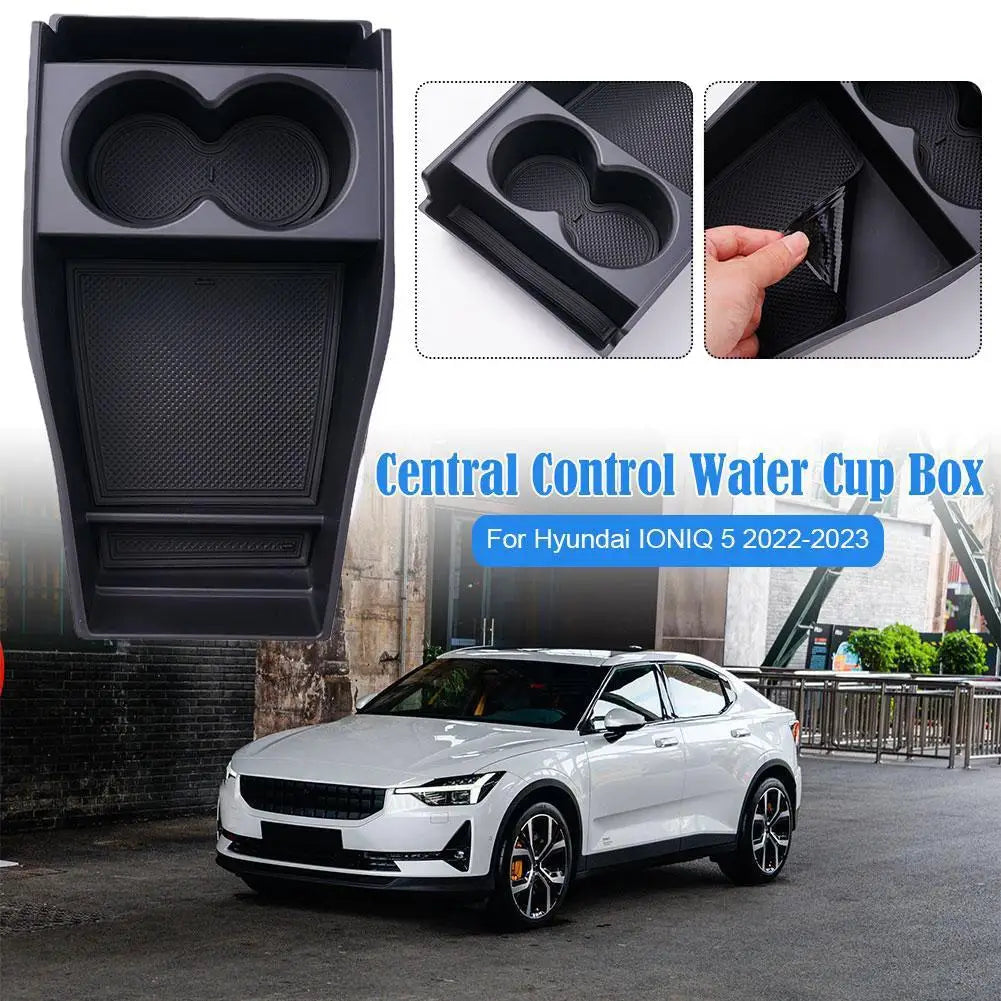 For Hyundai IONIQ 5 2022 2023 Armrest Storage Box Cup Holder