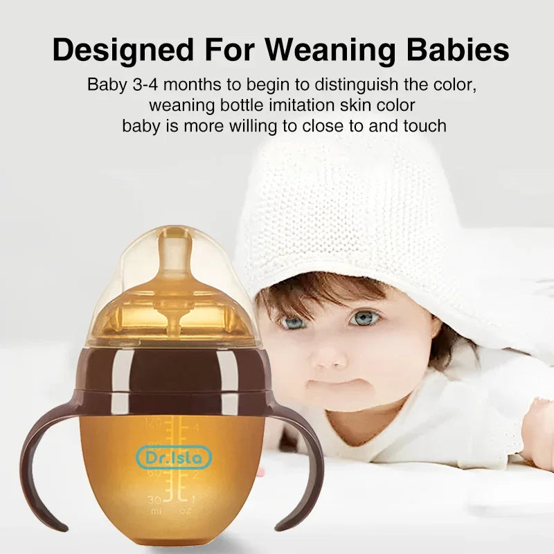 150ML/250ML Portable Baby Bottle Slicone Feeding Bottle