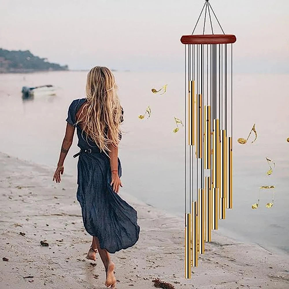 1piece 12 Tubes Aluminum Alloy Wind Chimes with Hook