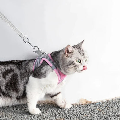 Cat Harness Leash Set Adjustable Dog Cat Collar