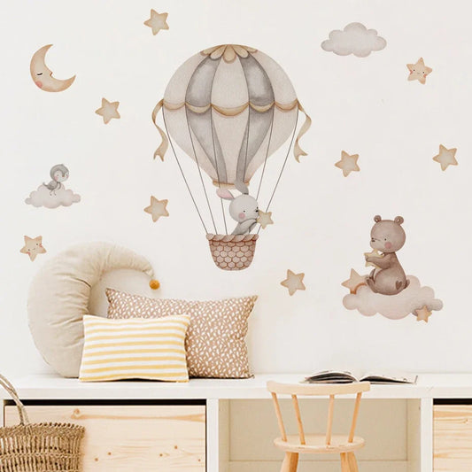 Cartoon Hot Air Balloon Animals