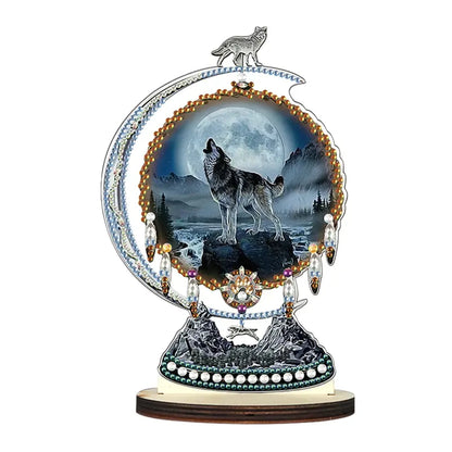 The Wolf Diamond Art Desk Ornament