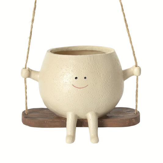 Resin Cartoon Swing Wall Hanging Flowerpot