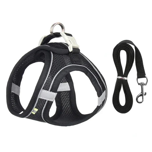 Cat Harness Leash Set Adjustable Dog Cat Collar