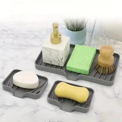 Silicone Faucet Mat Kitchen Sink Tray Soap Dispenser
