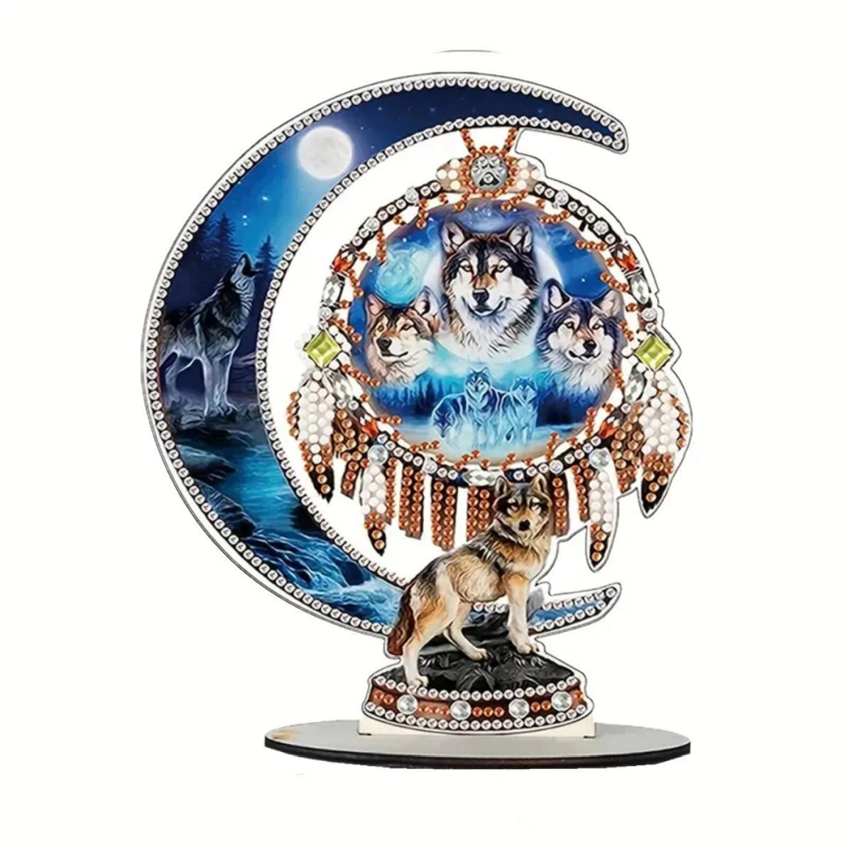 The Wolf Diamond Art Desk Ornament