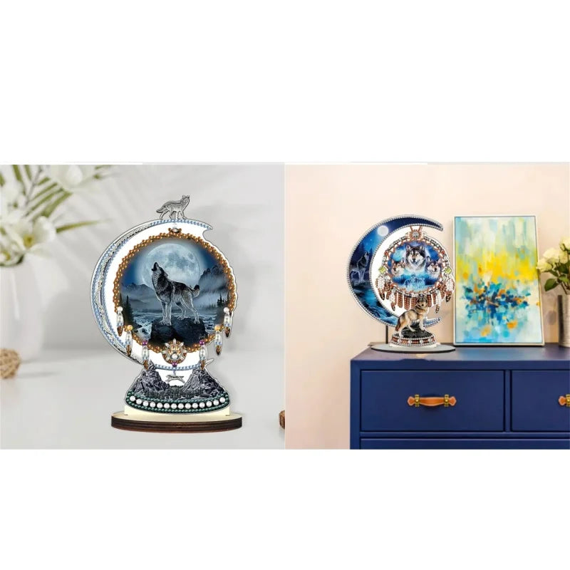 The Wolf Diamond Art Desk Ornament