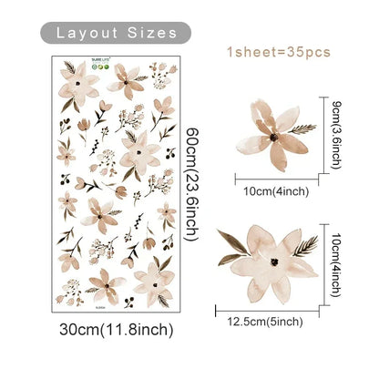 Boho Flowers Wall Stickers