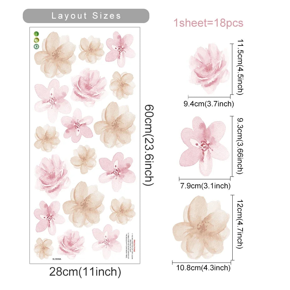 Boho Flowers Wall Stickers
