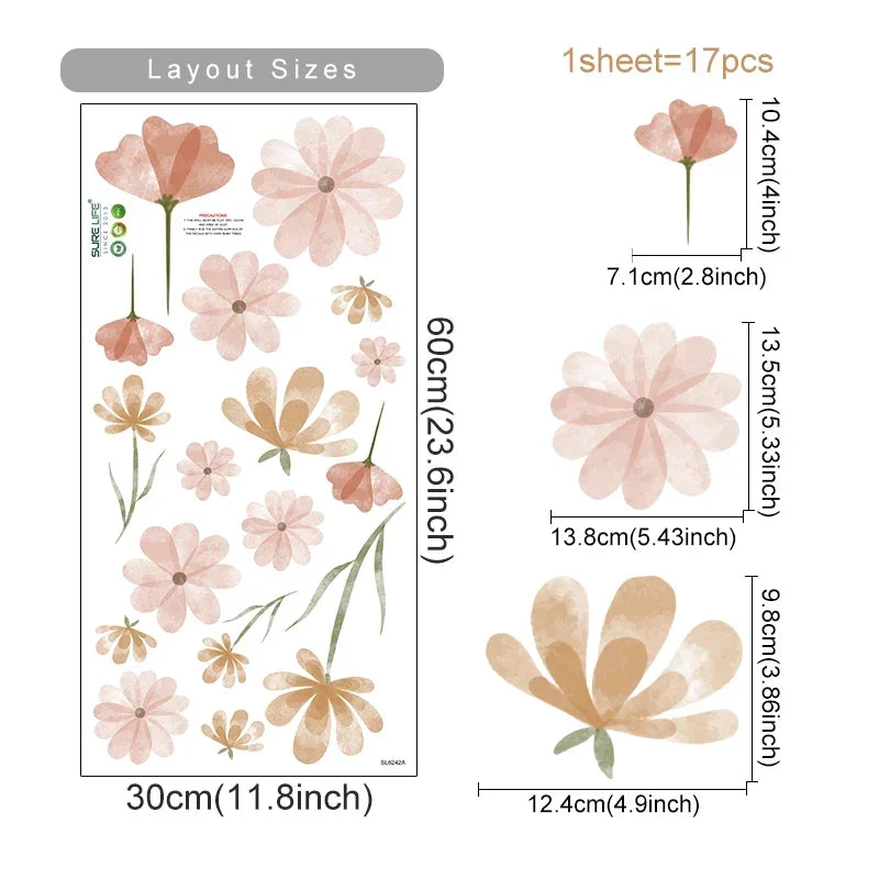 Boho Flowers Wall Stickers