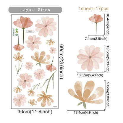Boho Flowers Wall Stickers