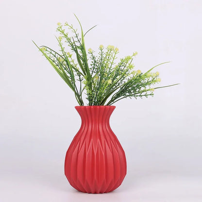 Nordic White Plastic Flower Vase