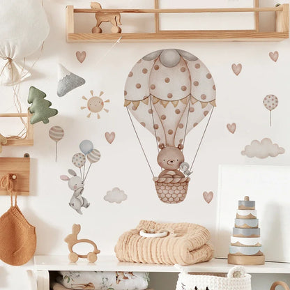 Cartoon Hot Air Balloon Animals