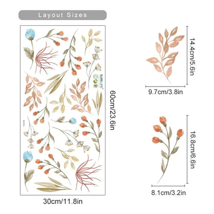 Boho Flowers Wall Stickers