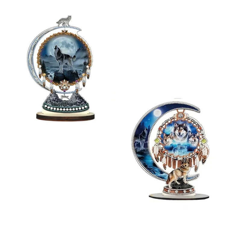 The Wolf Diamond Art Desk Ornament