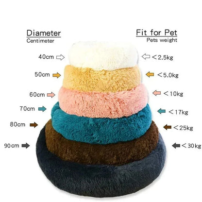 Round Dog Bed Winter Warm Cat Bed