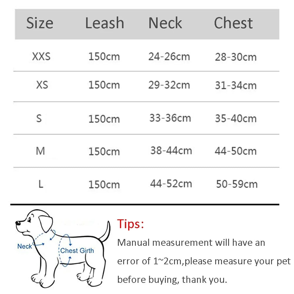 Cat Harness Leash Set Adjustable Dog Cat Collar