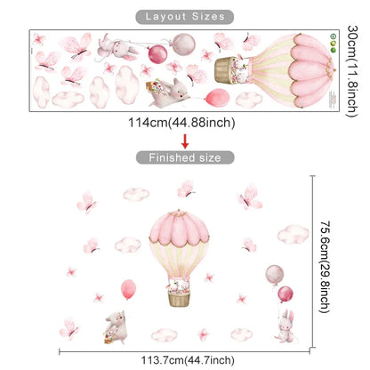 Cartoon Hot Air Balloon Animals